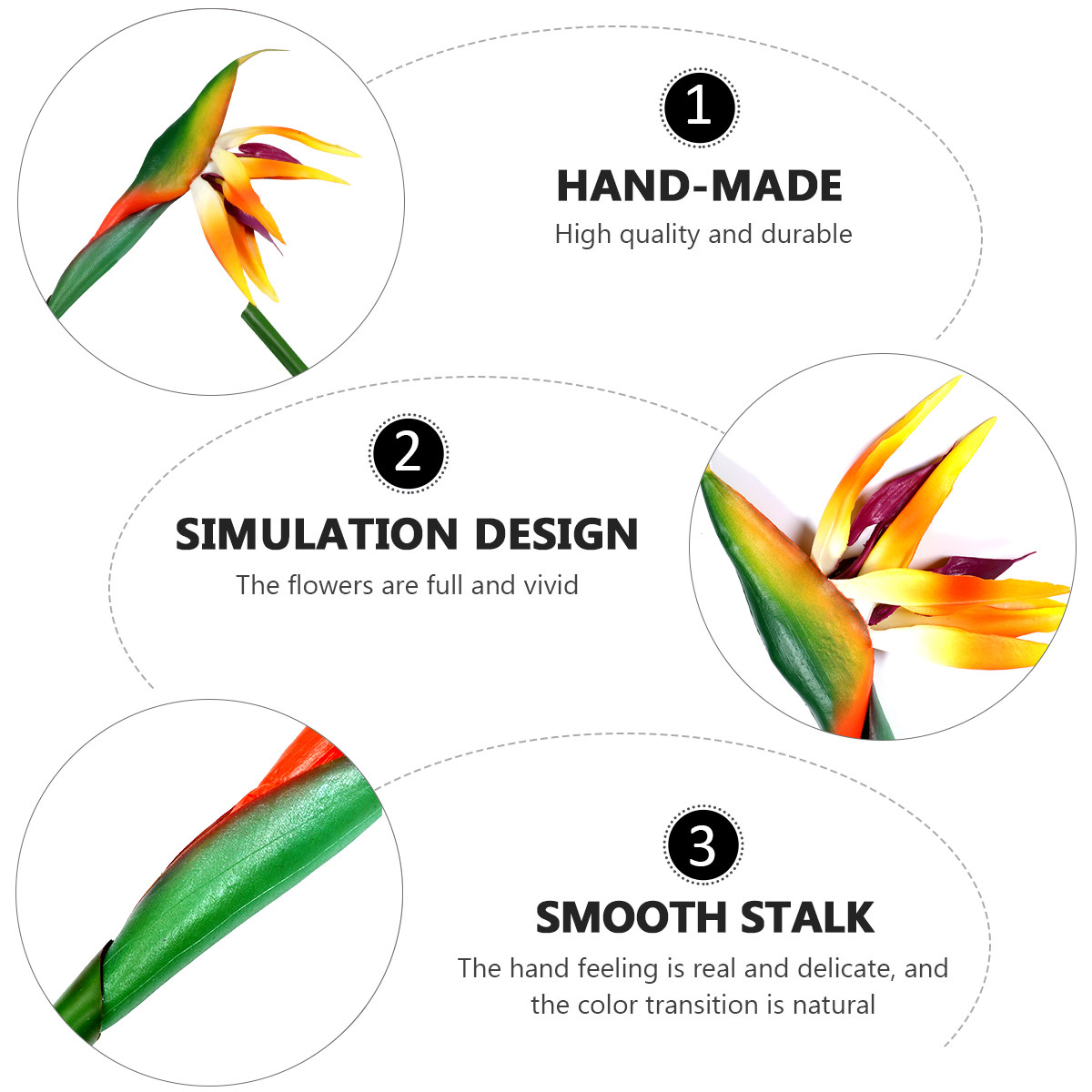 Fleur artificielle de Strelitz - Bird Paradise Strelitzia avis et prix